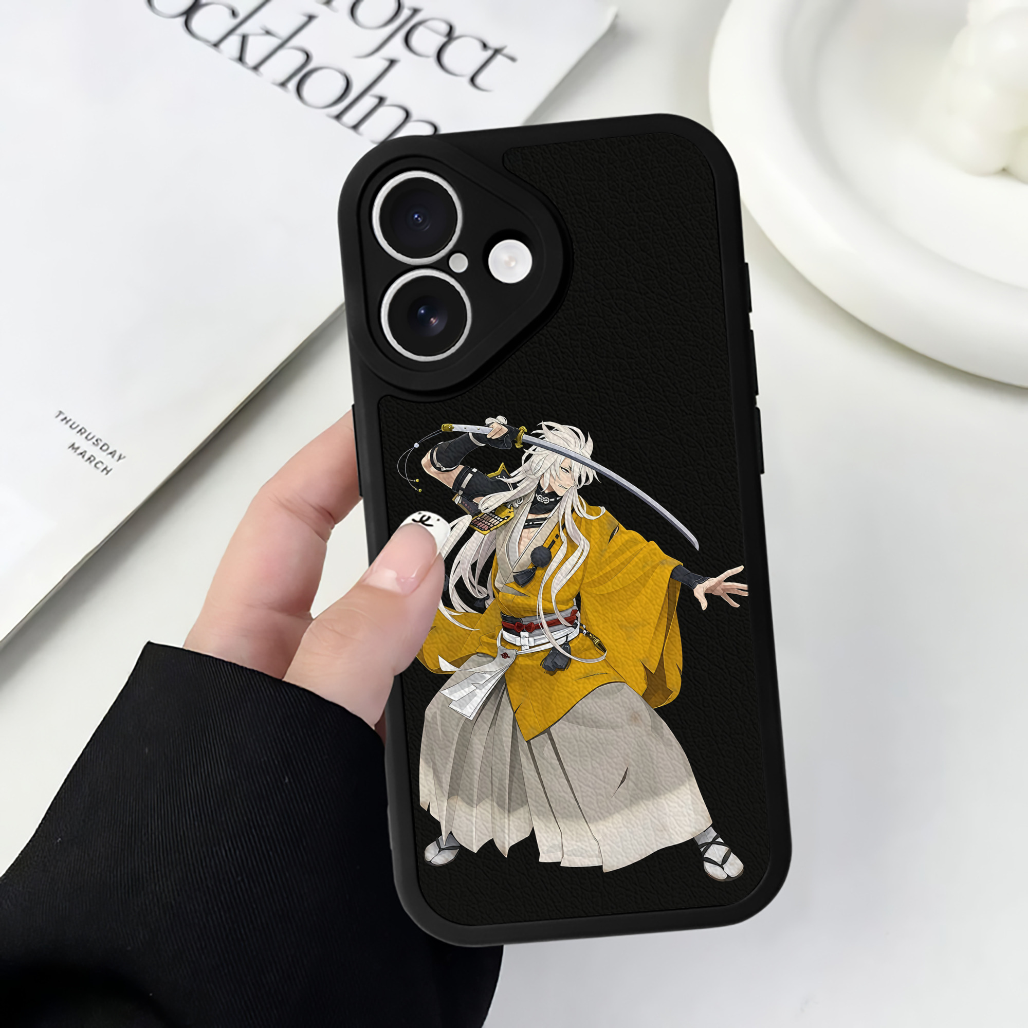 （画像用） 刀剣乱舞 Touken Ranbu 【iPhone 16シリーズ対応】シリコンスマホケース（レザー調） 材質：シリコン